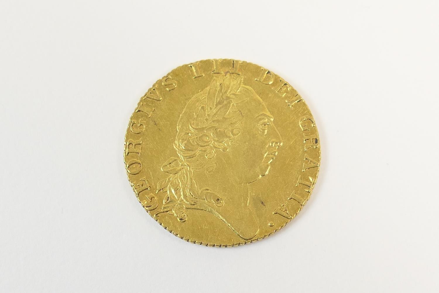 George III spade guinea, 1787 (EF), weight approx. 8.5g (Viewing is by appointment only during