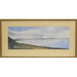 Sir Erskine William Gladstone (1925-2018), View of Snowdonia from Anglesey, watercolour, signed with