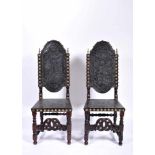 A Pair of High Back Chairs