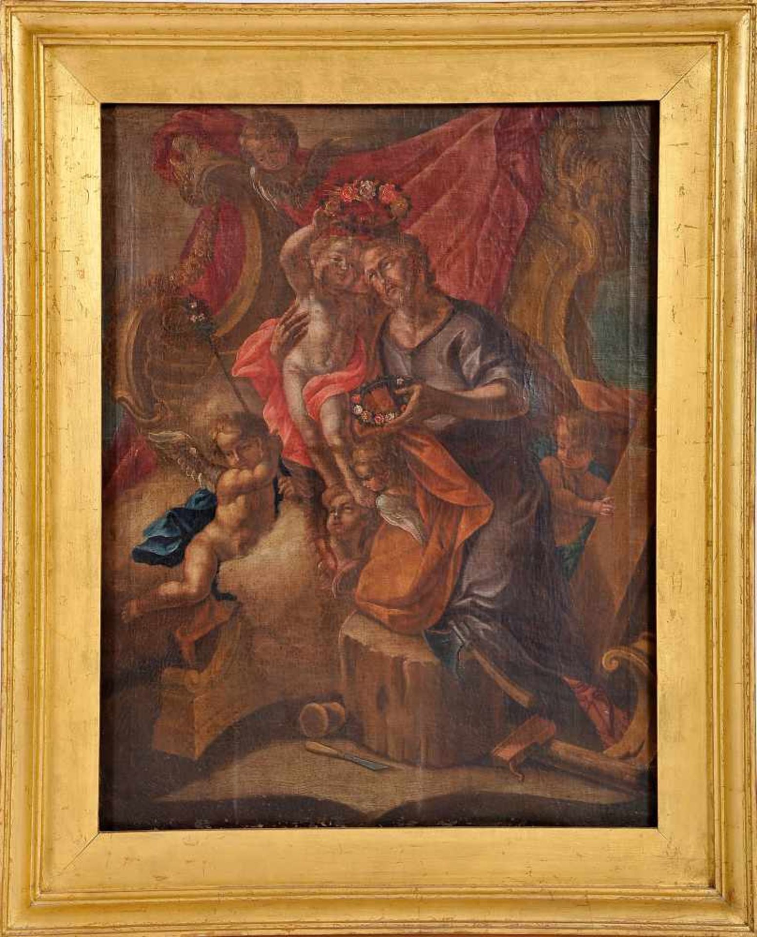 The Child Jesus crowns Saint Joseph