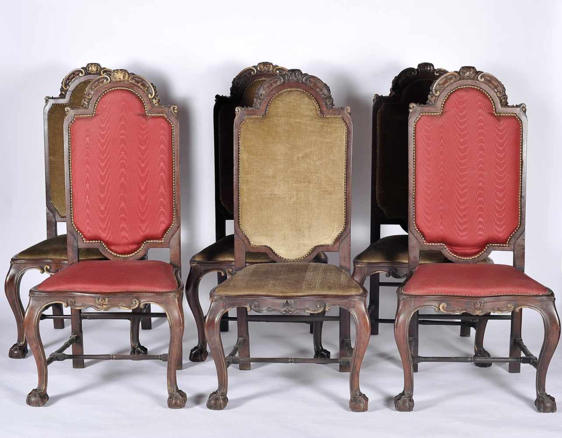 A Set of Six High-backed Chairs