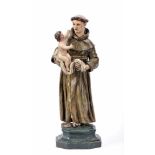 Saint Anthony with The Child JesusSaint Anthony with The Child Jesus, polychrome wood sculpture,