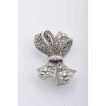 A Bow BroochA Bow Brooch, 500/1000 platinum and 800/1000 gold, set with rose cut diamonds, 164 8/8