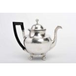 A TeapotA Teapot, D. Maria I, Queen of Portugal (1777-1816), 833/1000 silver, four spherical feet,