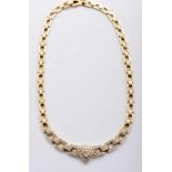 A NecklaceA Necklace, 585/1000 gold, set with 1 triangle cut diamond with an approximate weight of