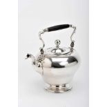 A Large TeapotA Large Teapot, D. Maria I, Queen of Portugal style, 833/1000 silver, handle starts en