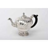 A TeapotA Teapot, D. José I, King of Portugal (1750-1777), 833/1000 silver, spiral decoration,