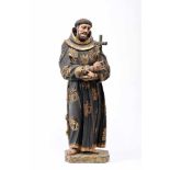 Saint Francis of AssisiSaint Francis of Assisi, gilt and polychrome wood carving, Portuguese, 18th/