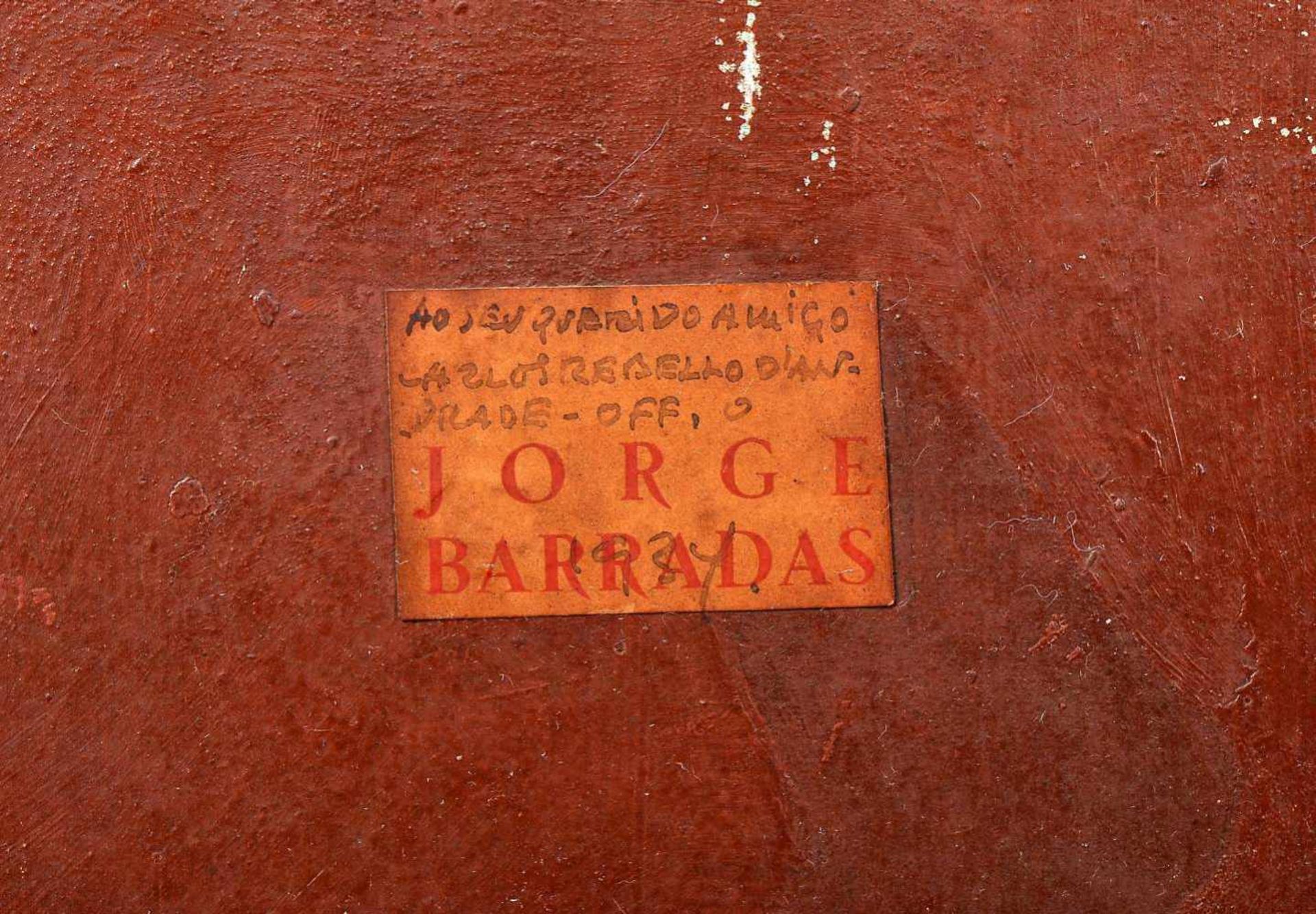 JORGE BARRADAS - 1894-1971JORGE BARRADAS - 1894-1971, A Still-life, oil on cardboard, signed and - Bild 4 aus 4
