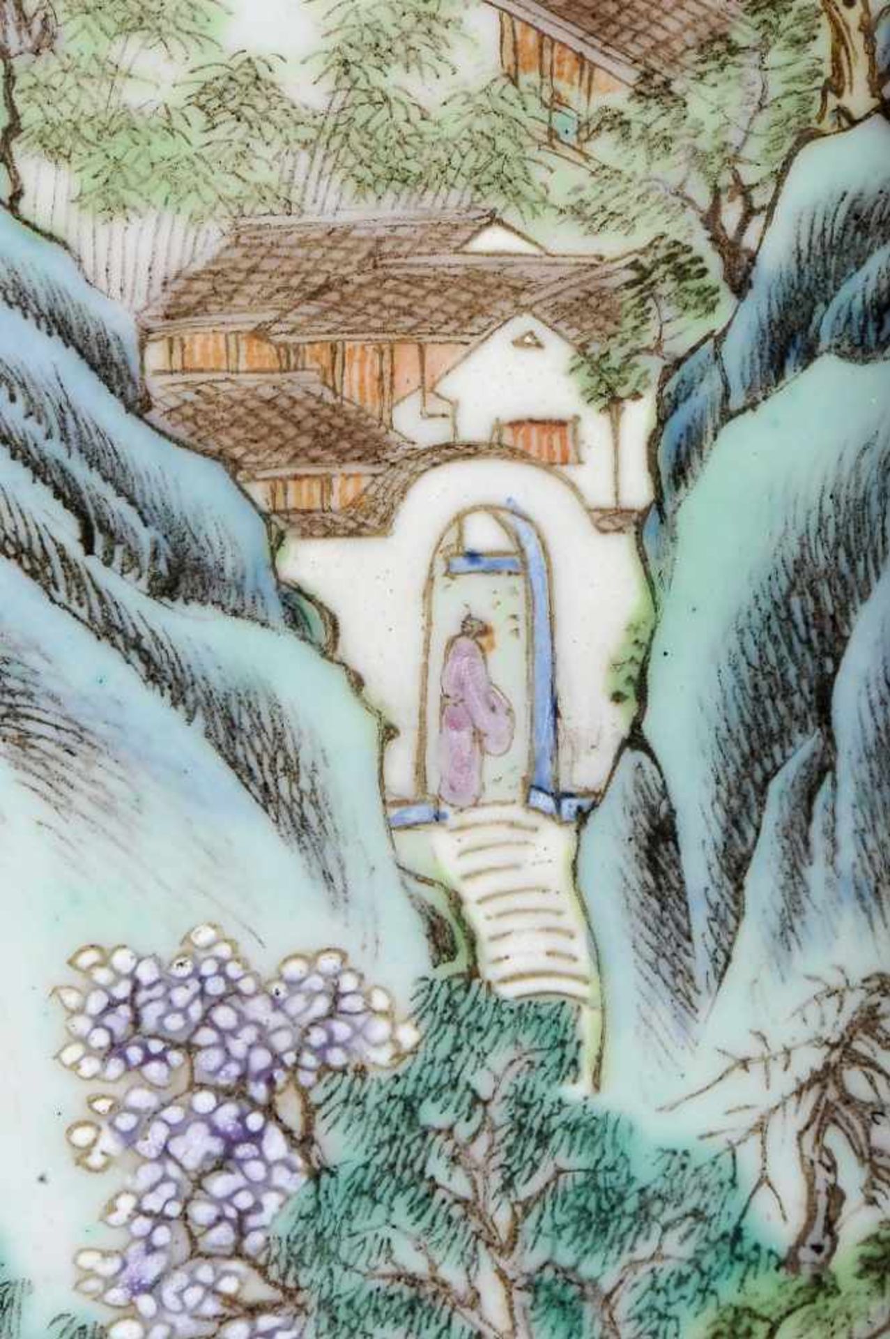 Oriental landscapes with figuresOriental landscapes with figures, four Chinese porcelain - Bild 7 aus 8