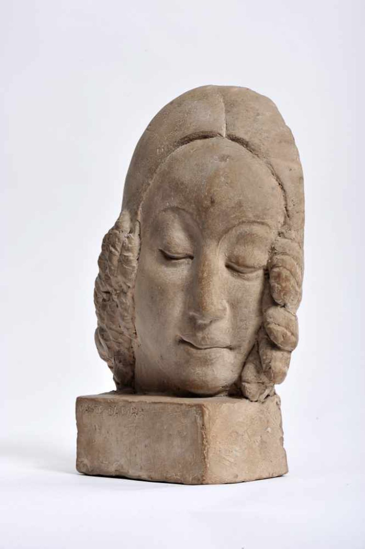 ERNESTO CANTO DA MAYA - 1890-1981ERNESTO CANTO DA MAYA - 1890-1981, A Female Head, clay sculpture, - Image 2 of 3