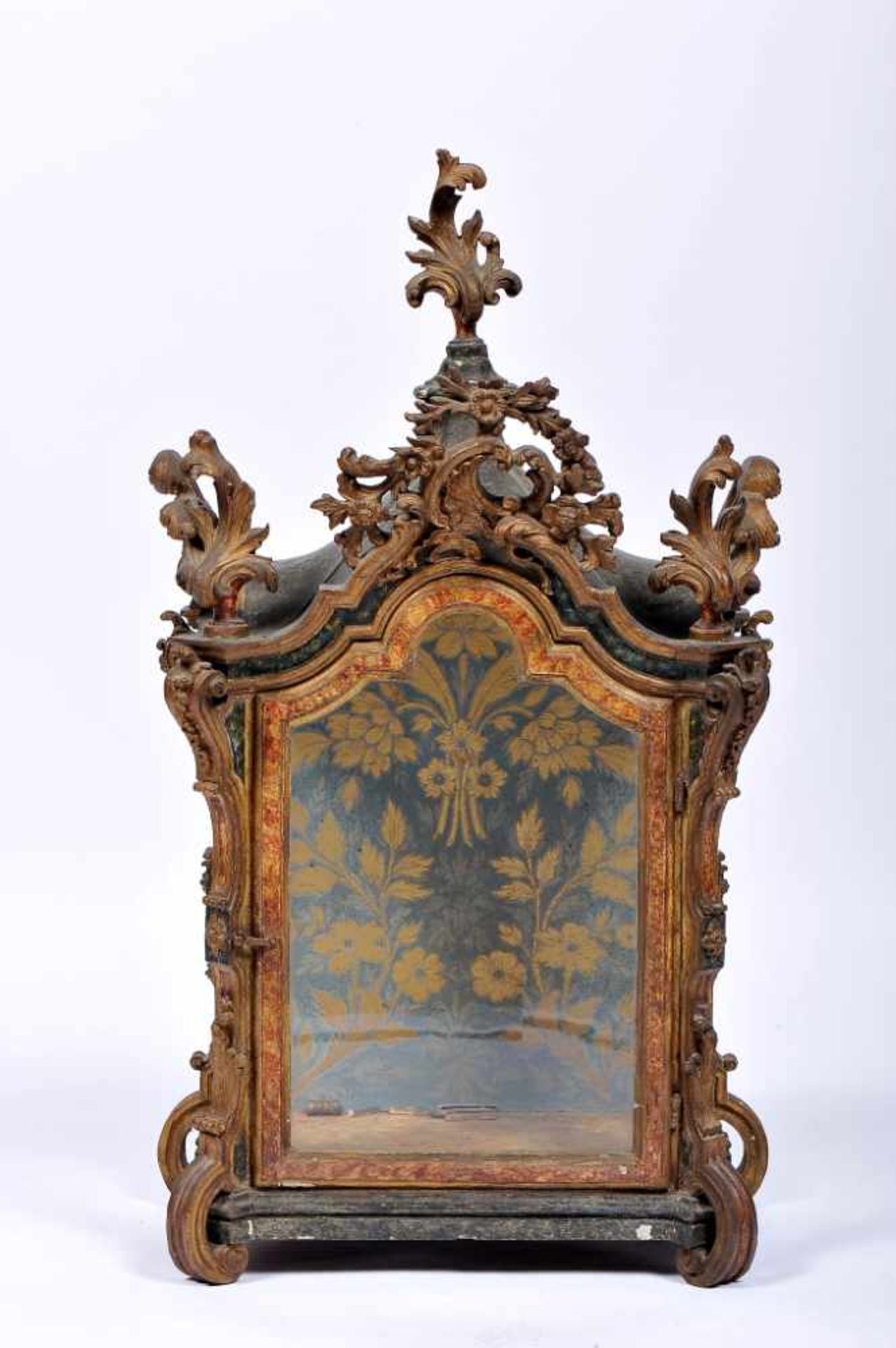An OratoryAn Oratory, D. José I, King of Portugal (1750-1777), carved, polychrome and gilt wood,
