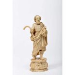 Saint JoachimSaint Joachim, ivory sculpture, Indo-Portuguese, 18th C. (3rd quarter), one finger