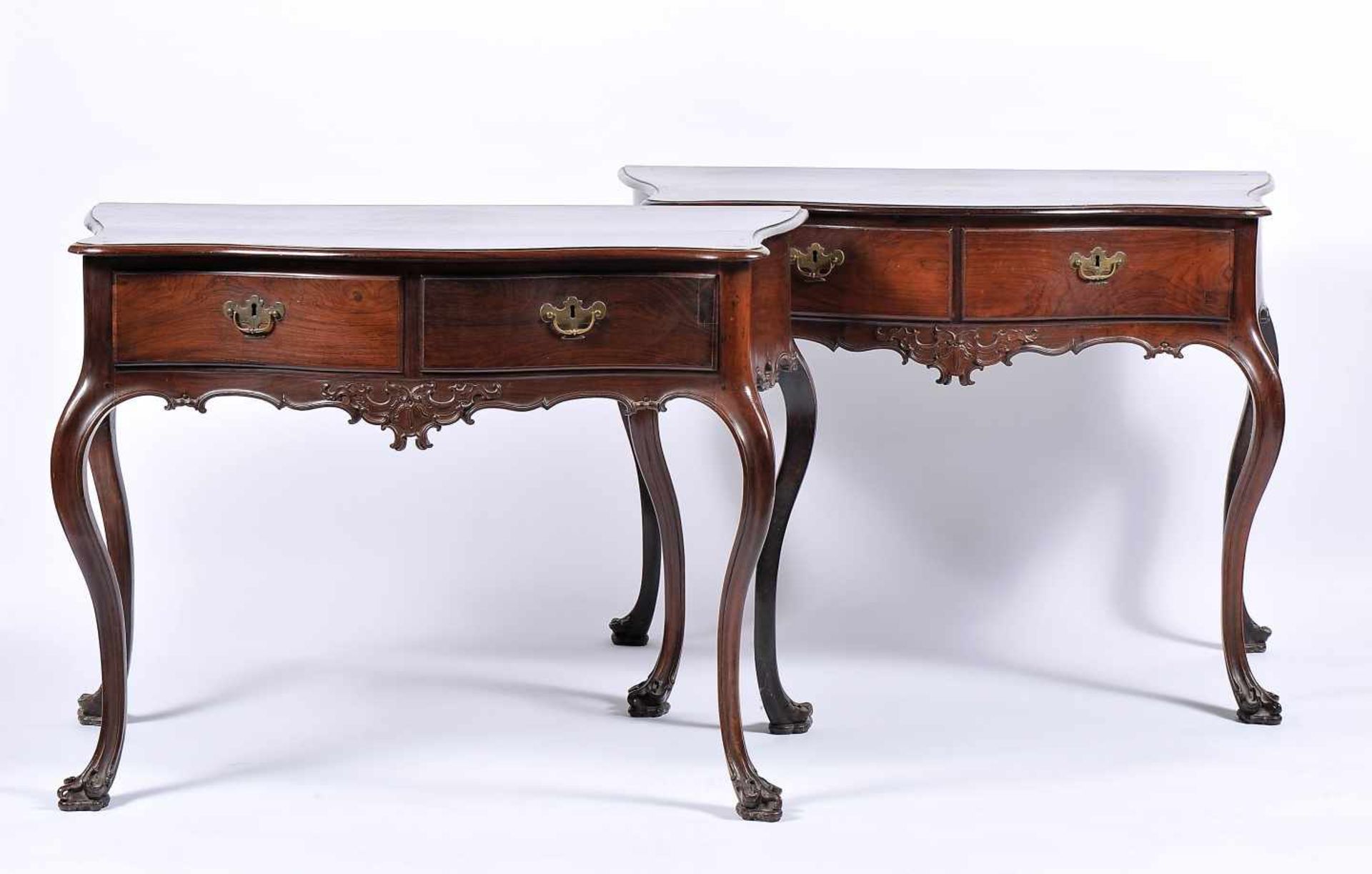 A Pair of Side TablesA Pair of Side Tables, D. José I, King of Portugal (1750-1777), carved