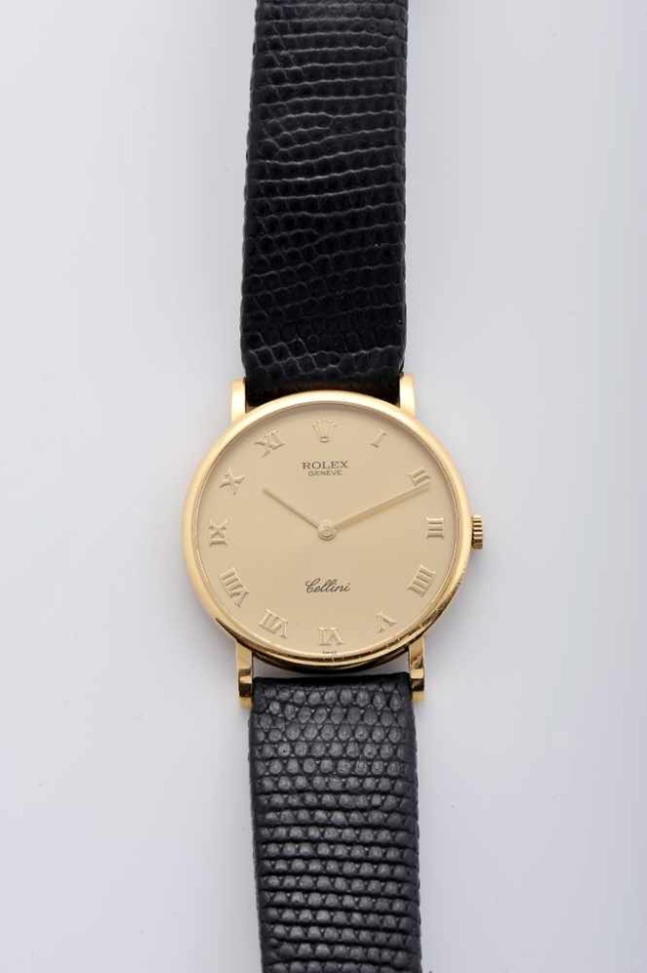 A ROLEX wristwatch, CELLINI modelA ROLEX wristwatch, CELLINI model, 750/1000 gold case nº 440359 and