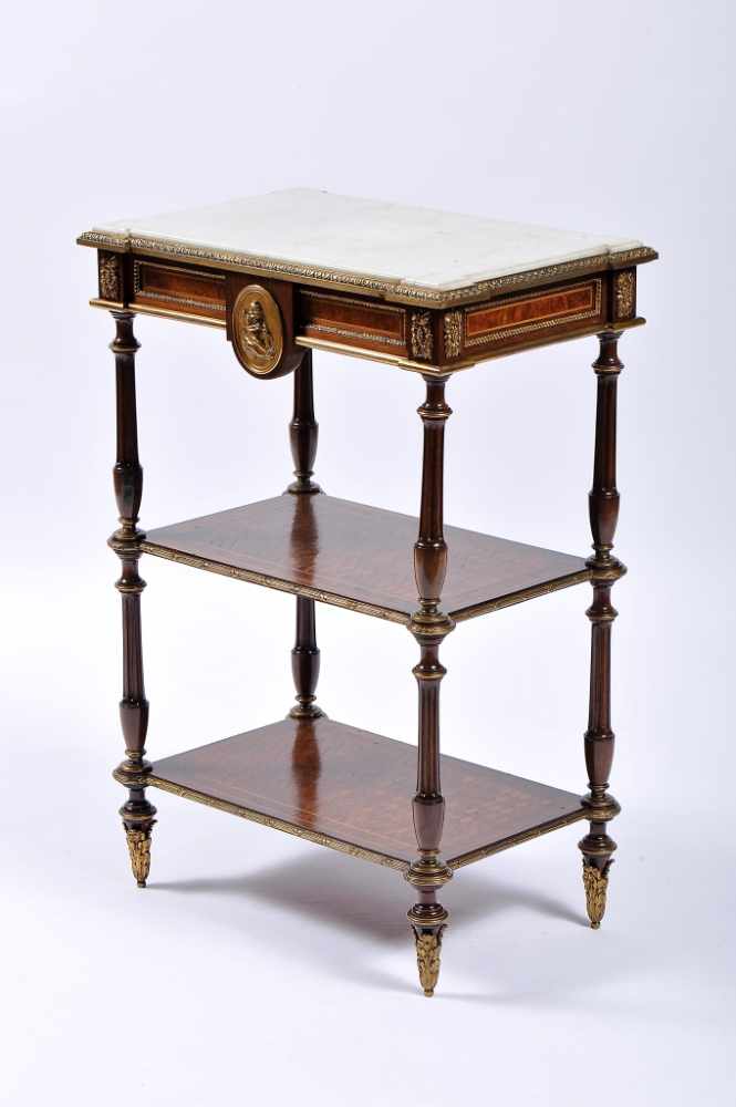 A Centre Guéridon with Three TopsA Centre Guéridon with Three Tops, Louis XVI style, oak coated with