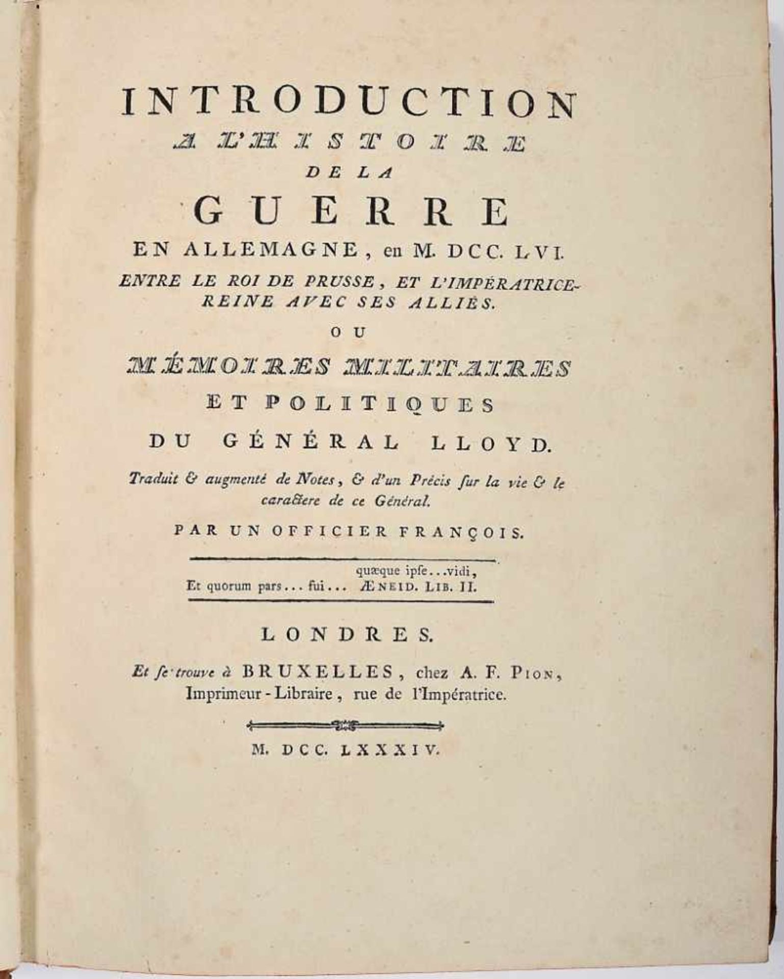 Histoire de la guerre en Allemagne (Londres, 1784)Histoire de la guerre en Allemagne (Londres, - Bild 2 aus 4