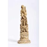 Child Jesus, The Good ShepherdChild Jesus, The Good Shepherd, ivory sculpture, terraced base "Our