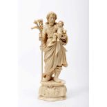Saint Joseph Pilgrim with the Child JesusSaint Joseph Pilgrim with the Child Jesus, ivory carving,