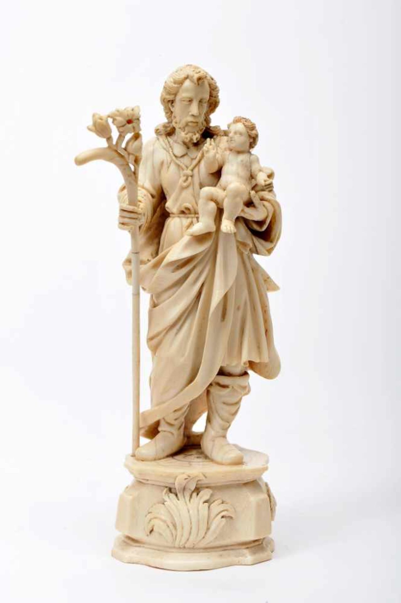 Saint Joseph Pilgrim with the Child JesusSaint Joseph Pilgrim with the Child Jesus, ivory carving,