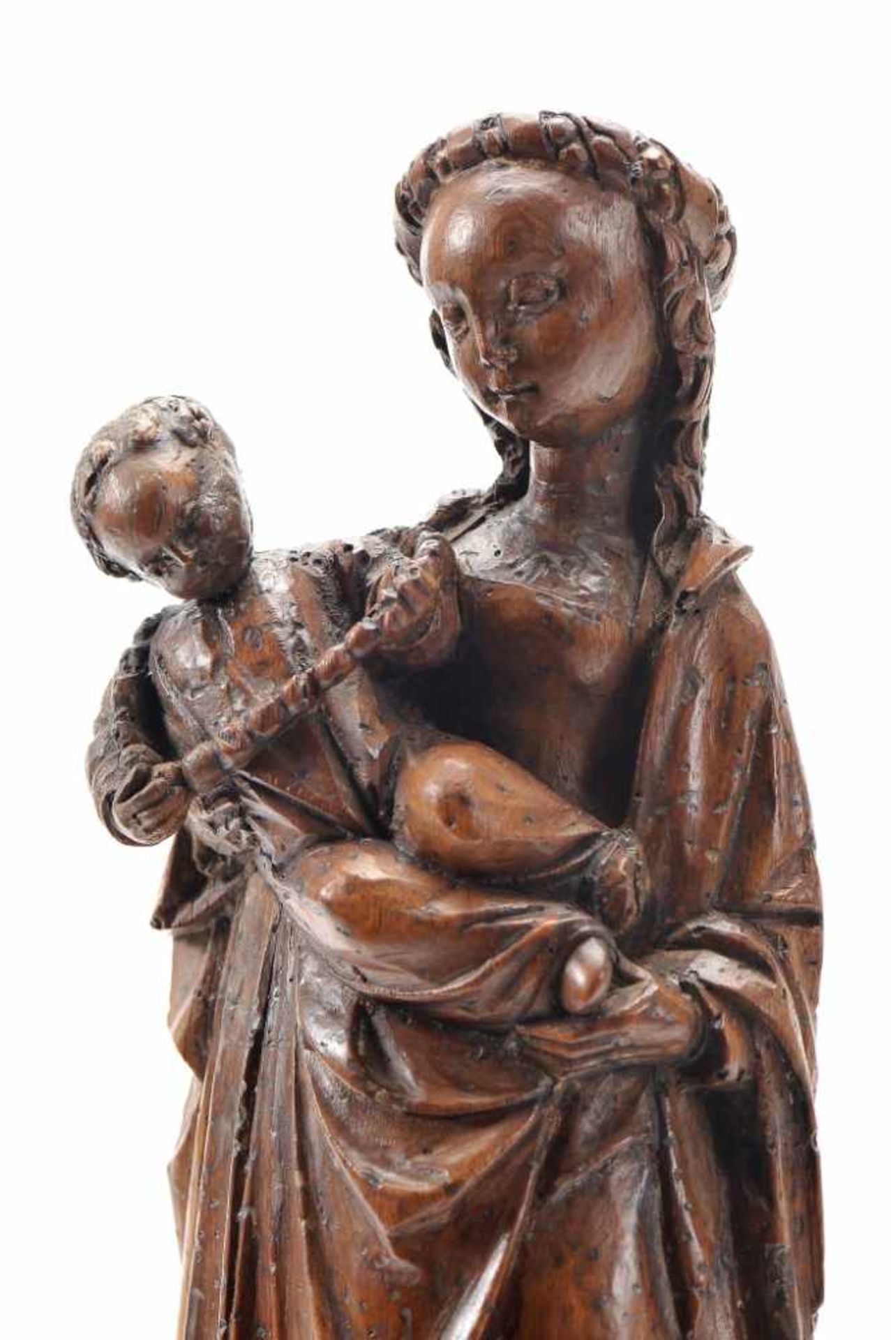 Our Lady of the RosaryOur Lady of the Rosary, Malines, wooden sculpture with traces of polychrome, - Image 2 of 3