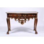 A Side TableA Side Table, D. João V, King of Portugal (1706-1750), carved walnut, claw-and-ball