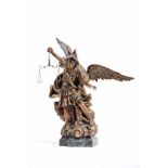 Saint Michael, the ArchangelSaint Michael, the Archangel, gilt and polychrome wood sculpture, silver