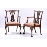 A Pair of ArmchairsA Pair of Armchairs, D. João V (King of Portugal) style,, carved Brazilian