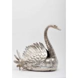 LUIZ FERREIRA - 1909-1994LUIZ FERREIRA - 1909-1994, A Flower Pot "Swan", engraved 833/1000 silver en