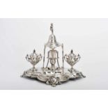 An InkstandAn Inkstand, romantic, 833/1000 silver, engraved decoration "Flower garland" and