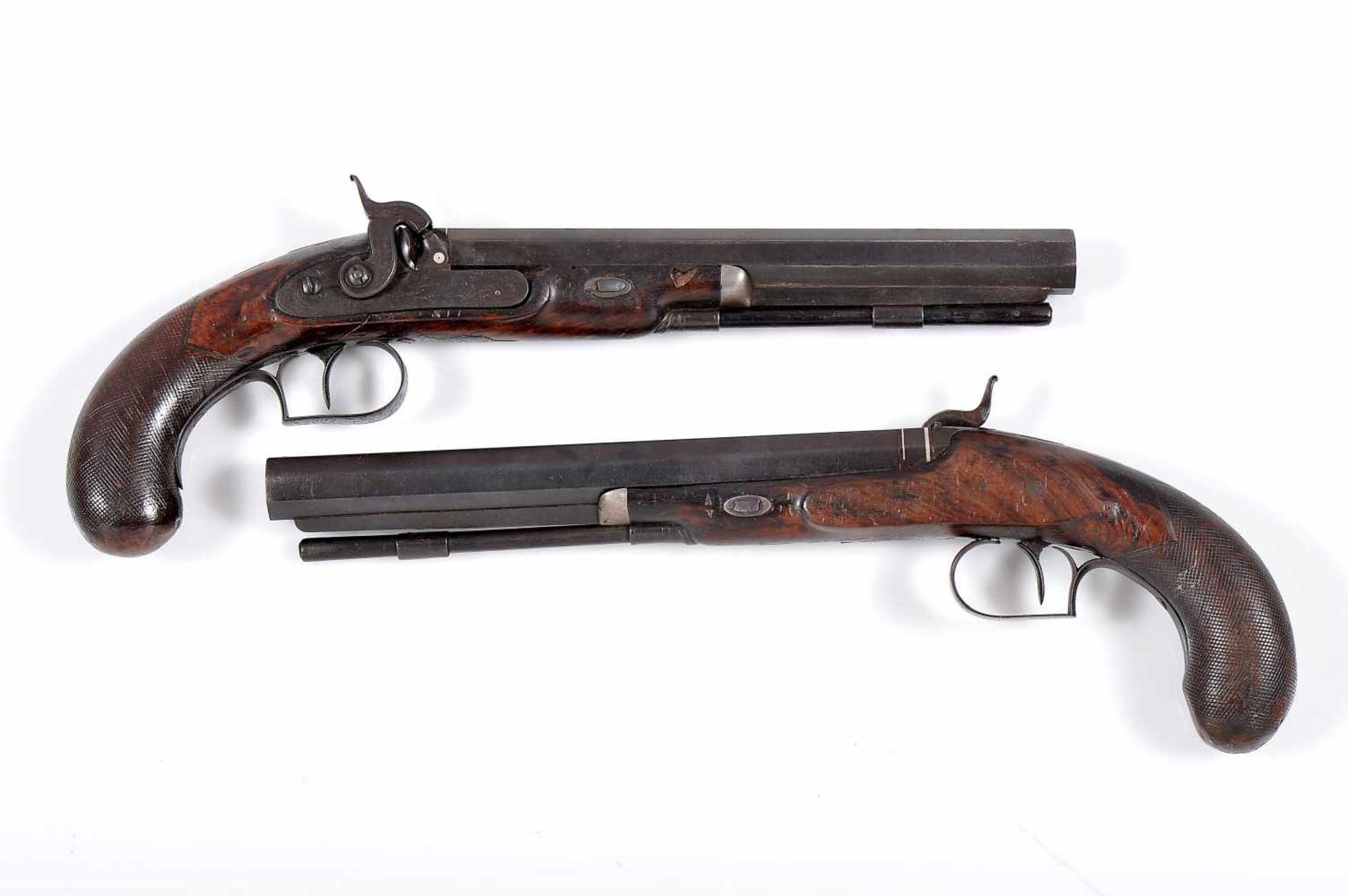 A pair of percussion duelling pistols