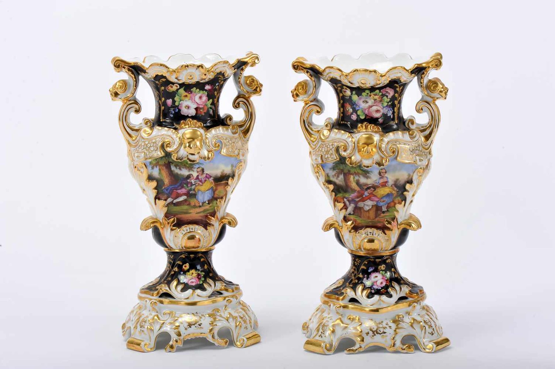 A pair of vases