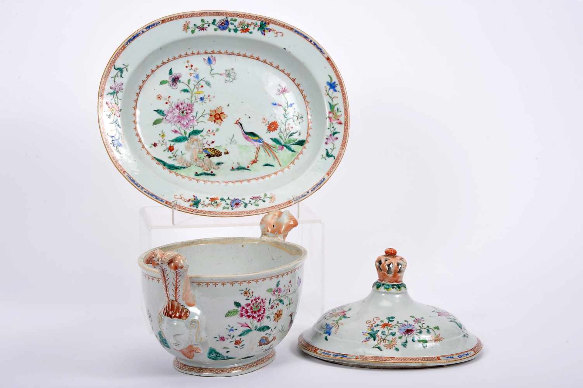 An oval tureen with stand - Image 3 of 6