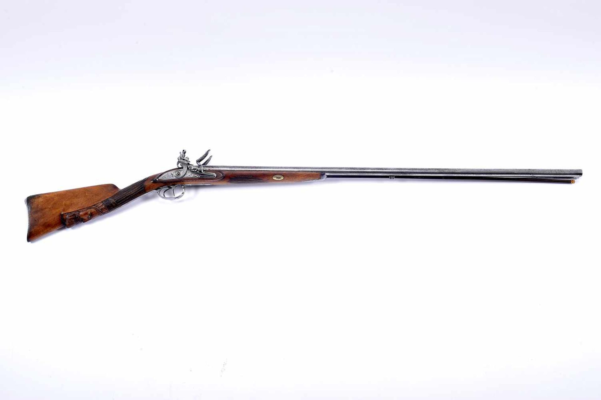 A Double Barrelled Flintock Shotgun