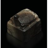 A jade seal, China, Ming Dynasty, 1500s - 3x3x3cm -