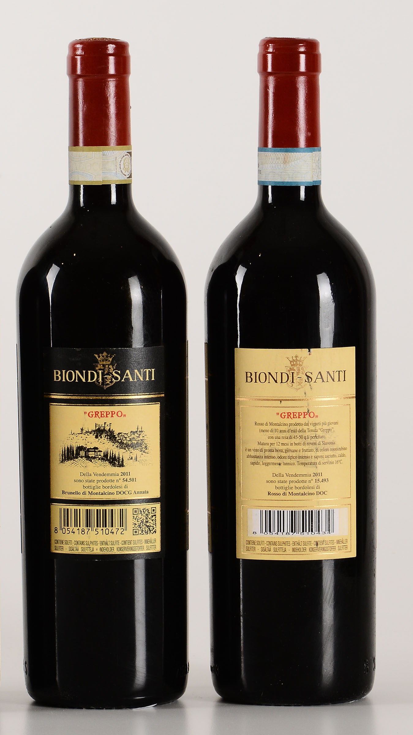 *Biondi Santi, Il greppo, - (2 Bts) Brunello di Montalcino 2011 1 Bt WN Rosso di [...] - Image 2 of 2