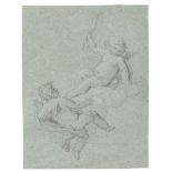 Lotto di tre disegni, - - Scuola romana del XVIII secolo, Studio di putti, matita [...]