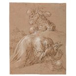Scuola veneta del XVII secolo, Monaci flagellanti Studio di figure - recto-verso, [...]