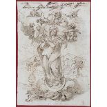Scuola italiana del XVIII secolo, Immacolata Concezione - inchiostro e acquerello su [...]