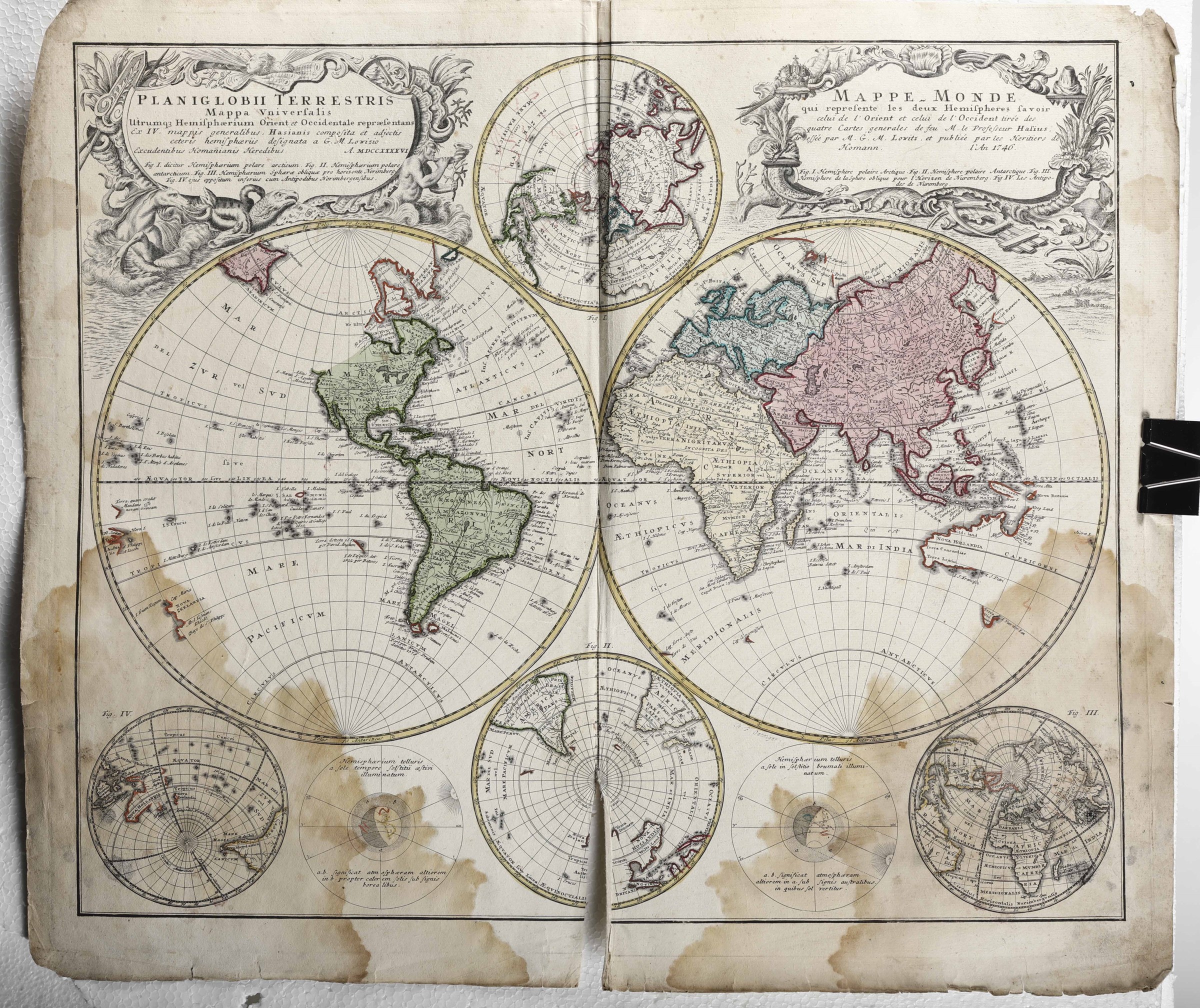 Homann,Santini,Remondini,Seutter, Sei carte geografiche in coloritura - Cm. 53 x 60. [...] - Image 4 of 6