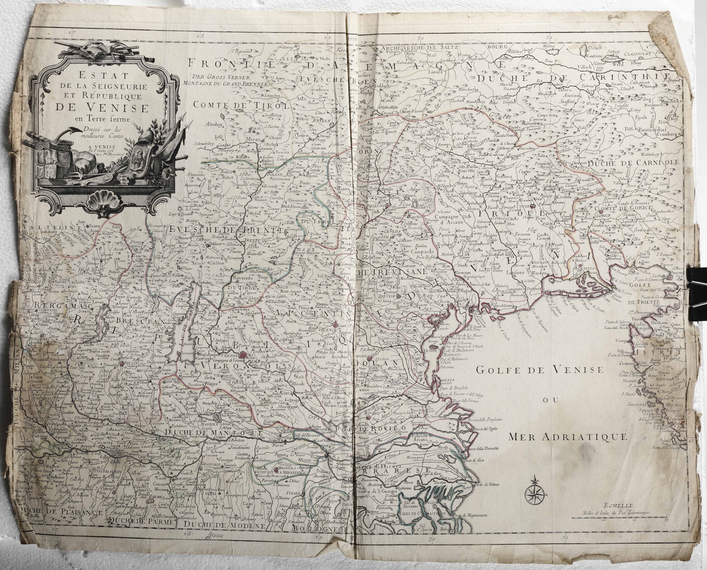 Homann,Santini,Remondini,Seutter, Sei carte geografiche in coloritura - Cm. 53 x 60. [...] - Image 3 of 6