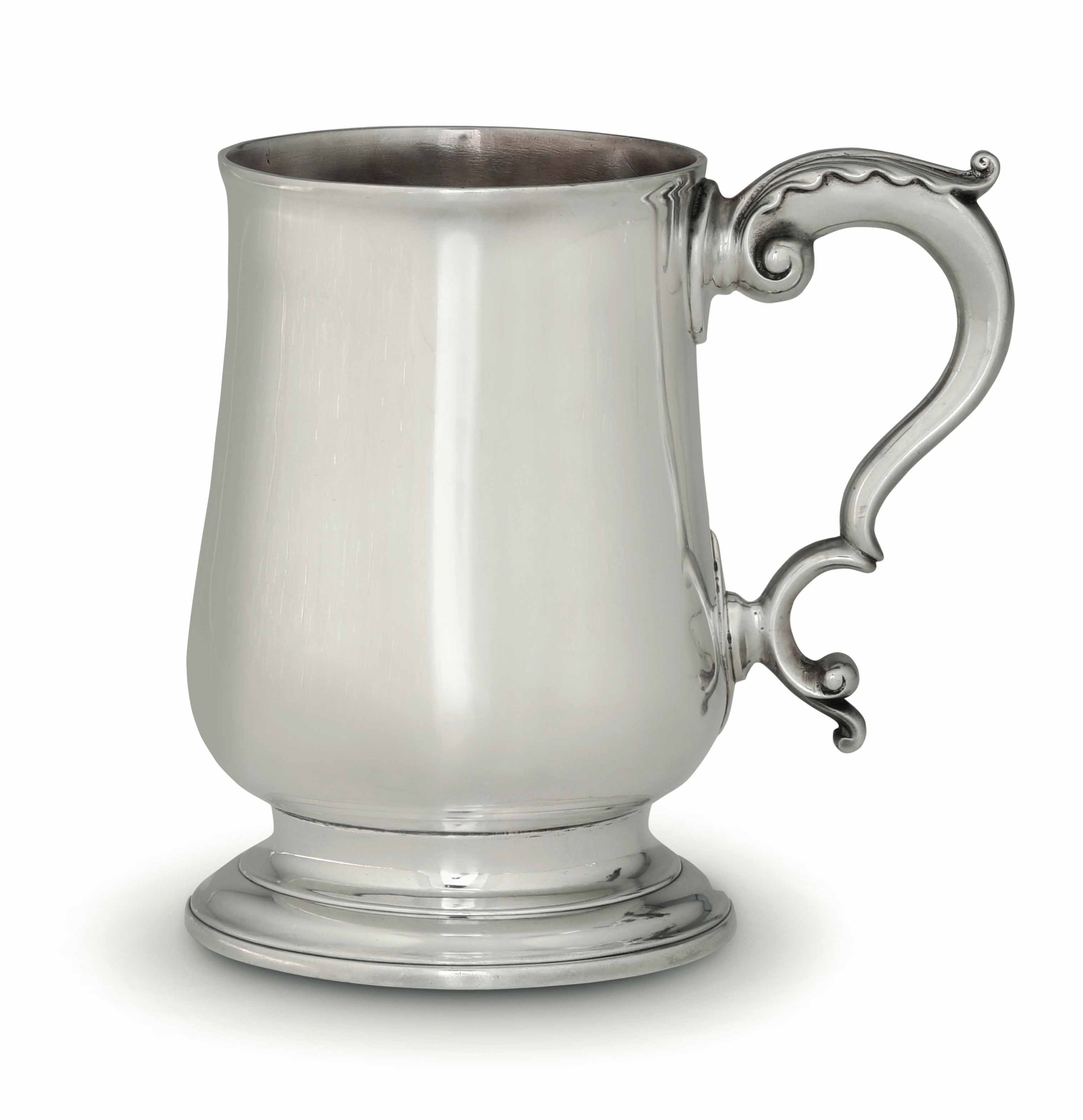 A silver tankard, S. Hougham, London 1796 - Molten, embossed and chiselled silver. [...]