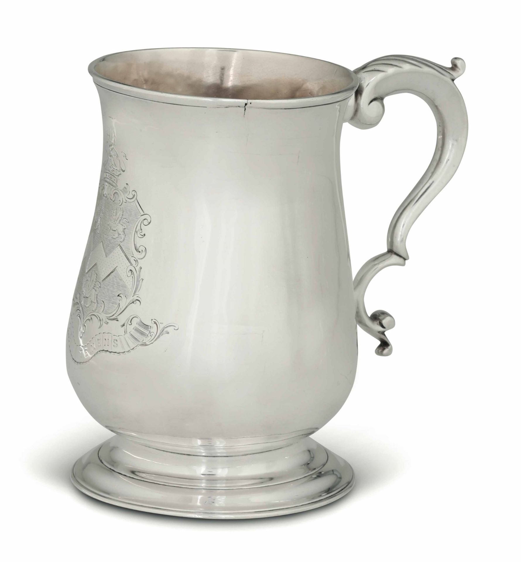 A silver tankard, J. Kink, London 1773 - Molten, embossed and chiselled silver. [...] - Bild 2 aus 3