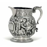 A silver pitcher, T. Cooke II & R. Gurney - London 1750. Molten, embossed and [...]