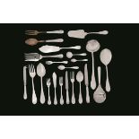 A silver cutlery set, 1900s, Bologna - 173 pieces. 8600gr. -