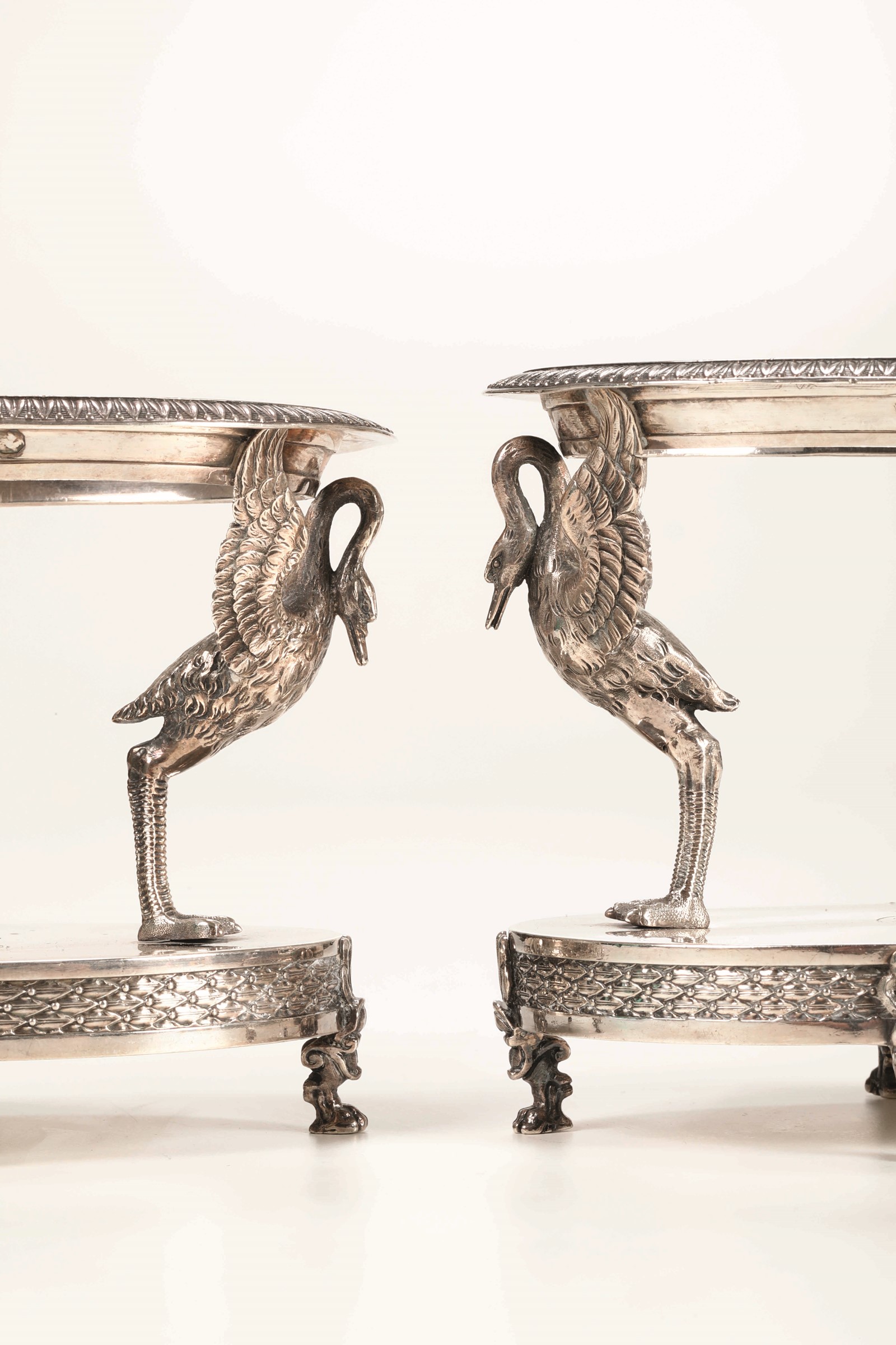 Six salt cellars, MG Biennais, Paris early 1800s - First title molten, embossed and [...] - Image 2 of 10