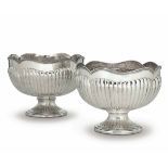 Two large silver goblets, 1900s, Alessandria - Made by Cesa, 1900gr, 24x19cm. -