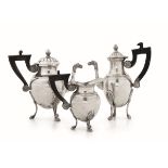 3 coffee pots and 1 milk jug, Naples, 1900s - A tea and coffee set including a tea [...]