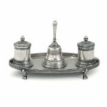 A silver inkstand, Vienna 1818 - Molten, embossed and chiselled silver. Unidentified [...]
