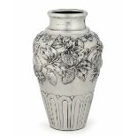 A vase with lemons, 1900s, Florence - A large vase in hand chiselled, sterling [...]